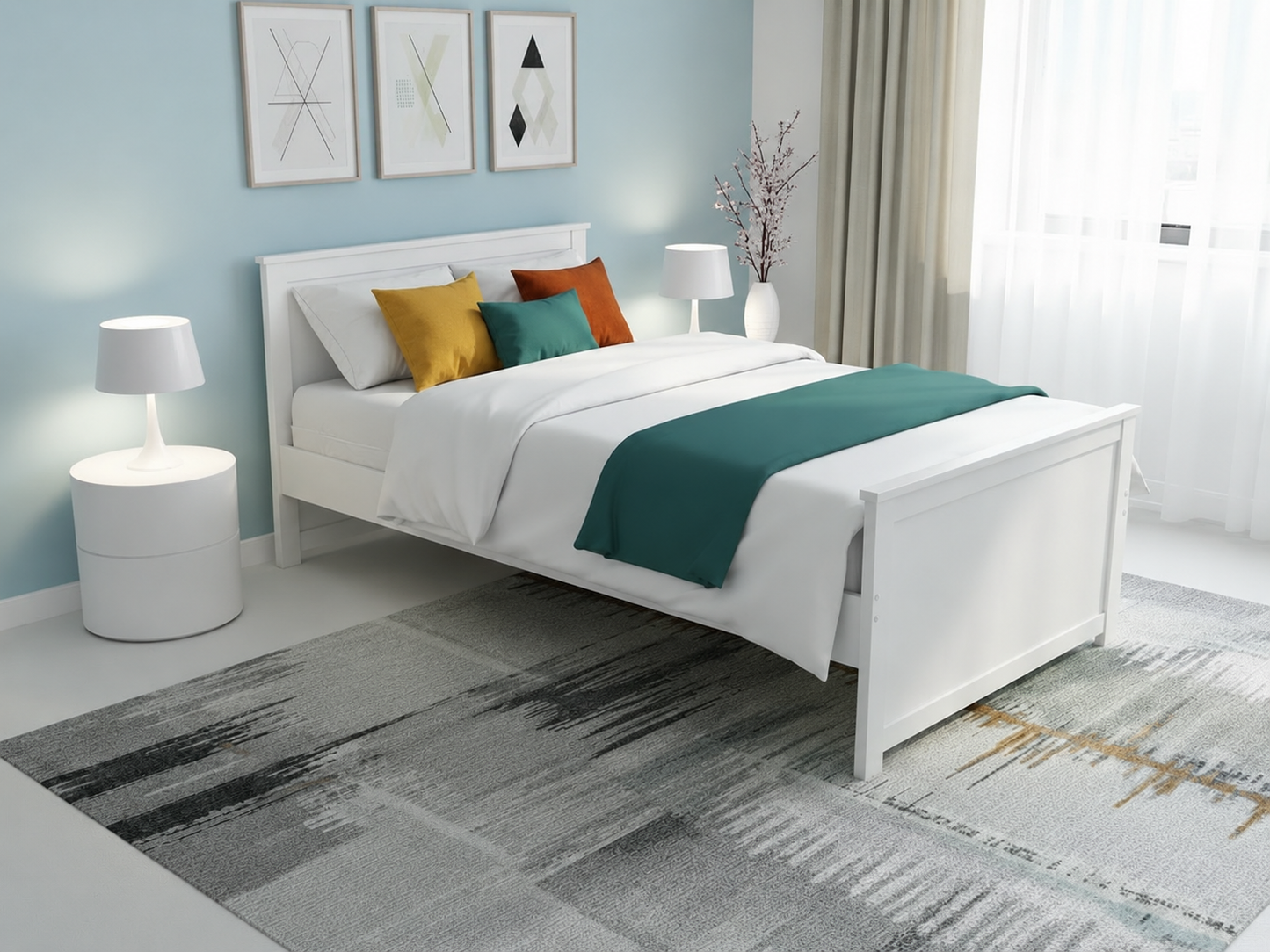 LYSA33" WHITE bed