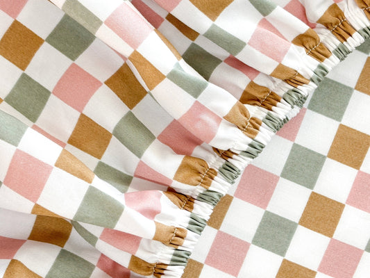 Fitted Sheet- Colorful Checker